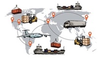 Verschiedene Transportarten im multimodalen Transport